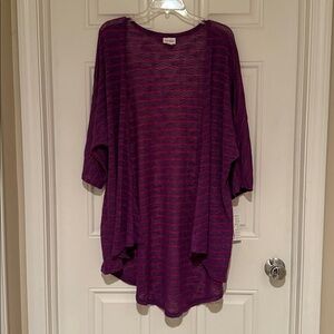 LuLaRoe Purple and Pink Knit Cardigan
